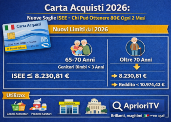 Carta Acquisti 2026: იცვლება ISEE-ის ზღვარი – ვინ შეძლებს 80 ევროს მიღებას