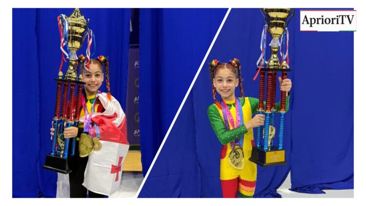 9 წლის მარია ღლონტი საჰაერო ტანვარჯიშში აზიისა და მსოფლიოს ჩემპიონი გახდა