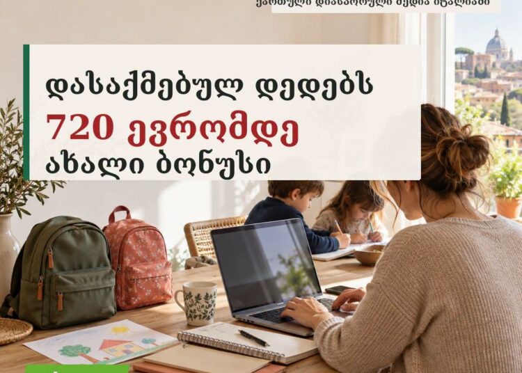 720 ევრომდე ახალი ბონუსი დასაქმებულ დედებს